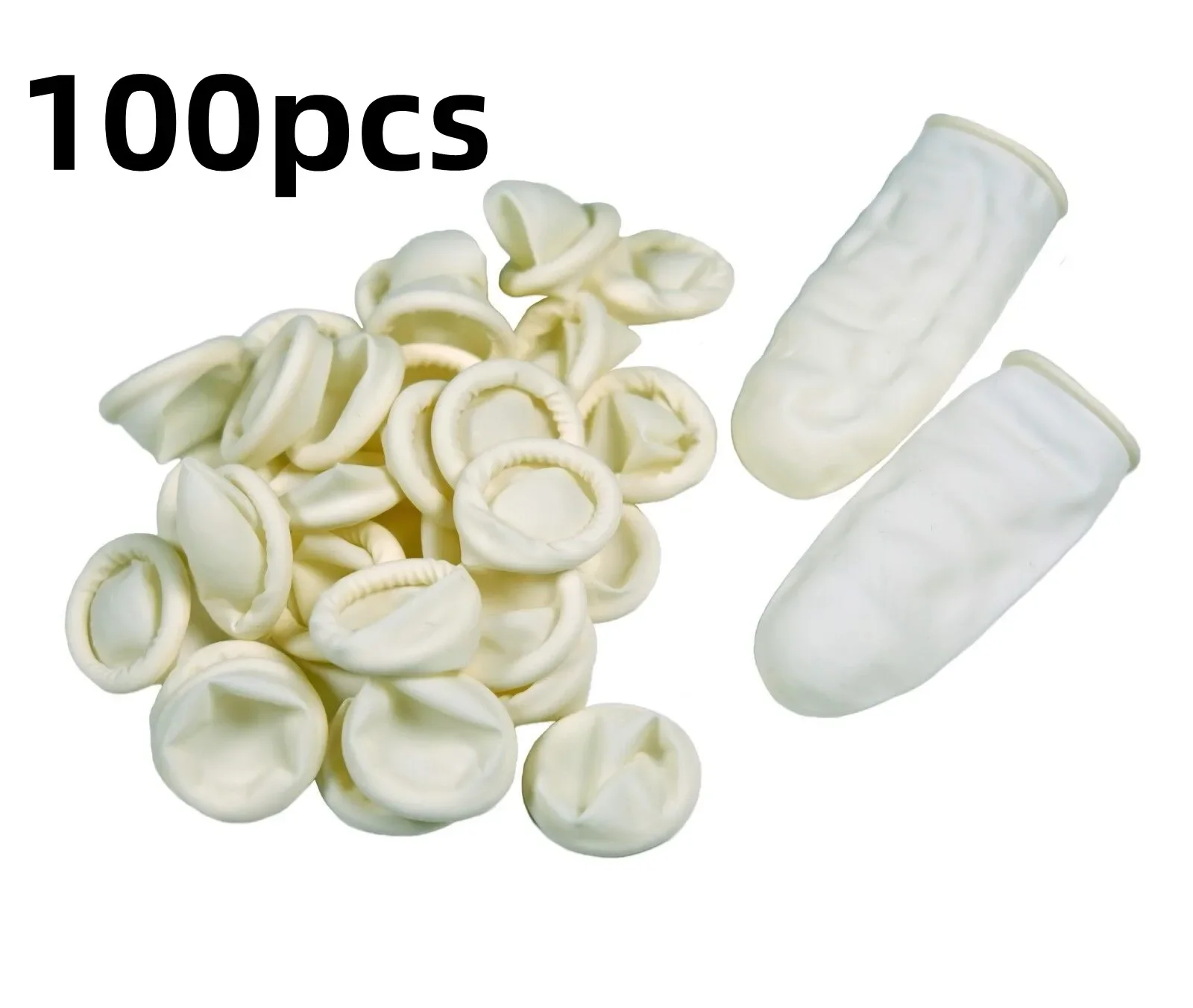 20/300PCS Wegwerp Vingertoppen Protector Handschoenen Natuurlijk Rubber antislip Antistatische Latex Vinger Babybedjes Vingertoppen rubberen handschoenen