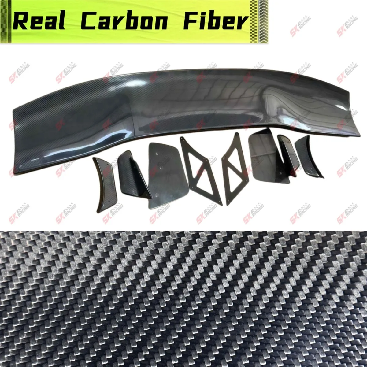 يناسب 2017-21 Honda Civic Type-R FK8 جناح سبويلر خلفي لامع/مزور/ألياف الكربون #2