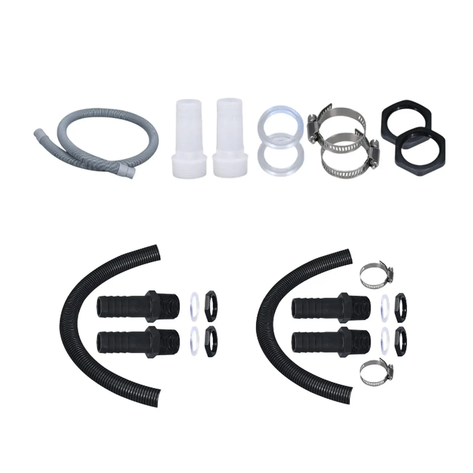 Rain Barrel Connector Kit with Hose Easy to Install Butt Connector Pipe Link Kit