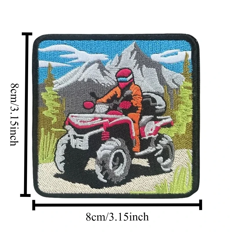 Parche táctico Super Quad Bike bordado – Insignia de moral con velcro - imagen 4