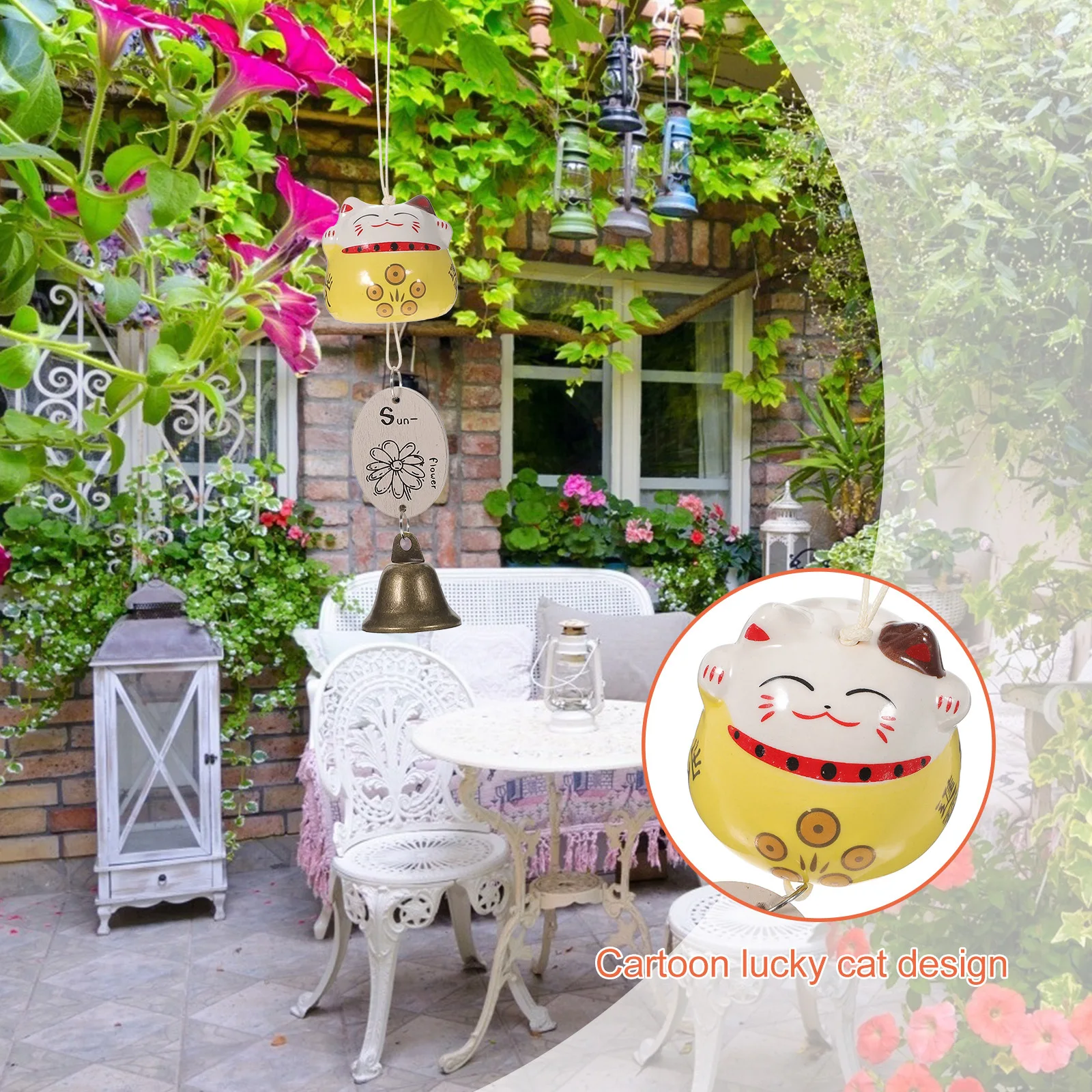 

Chime Cat Decorations Wind Outdoor Wedding Garden Chimecat Cute Windchimes Bells