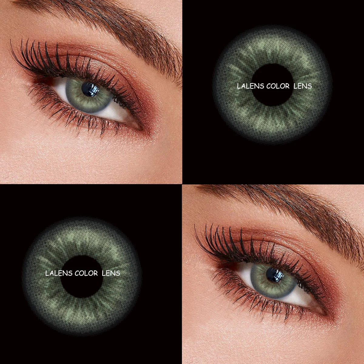 VISUASHOW 14.20mm Natural Circle Colored Contact Lenses,  Vision Correction Diopters, for Women Daily Beauty & Cosmetic Makeup