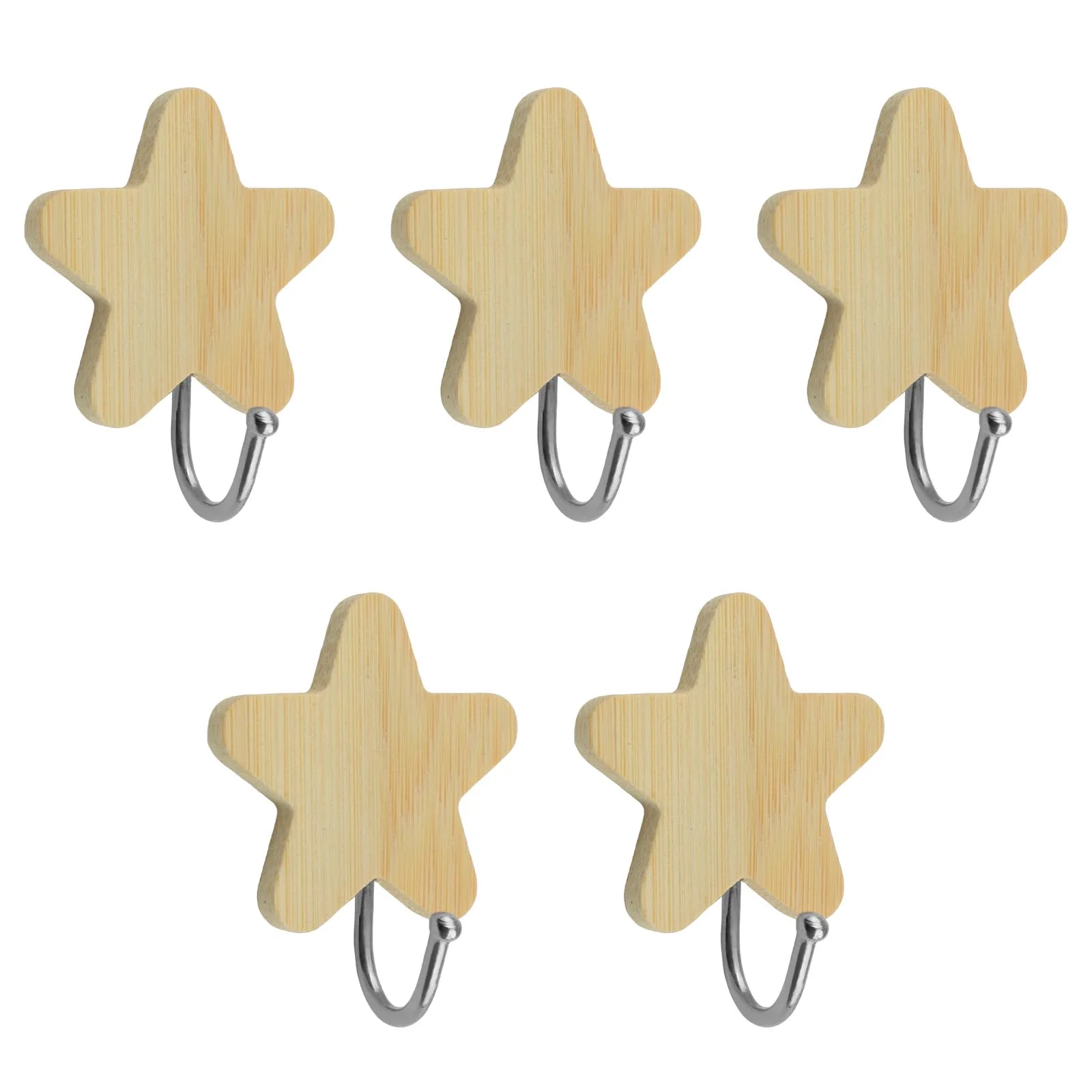 Baby Nursery Hooks - Zelfklevende stervormige haken, 2 stuks houten