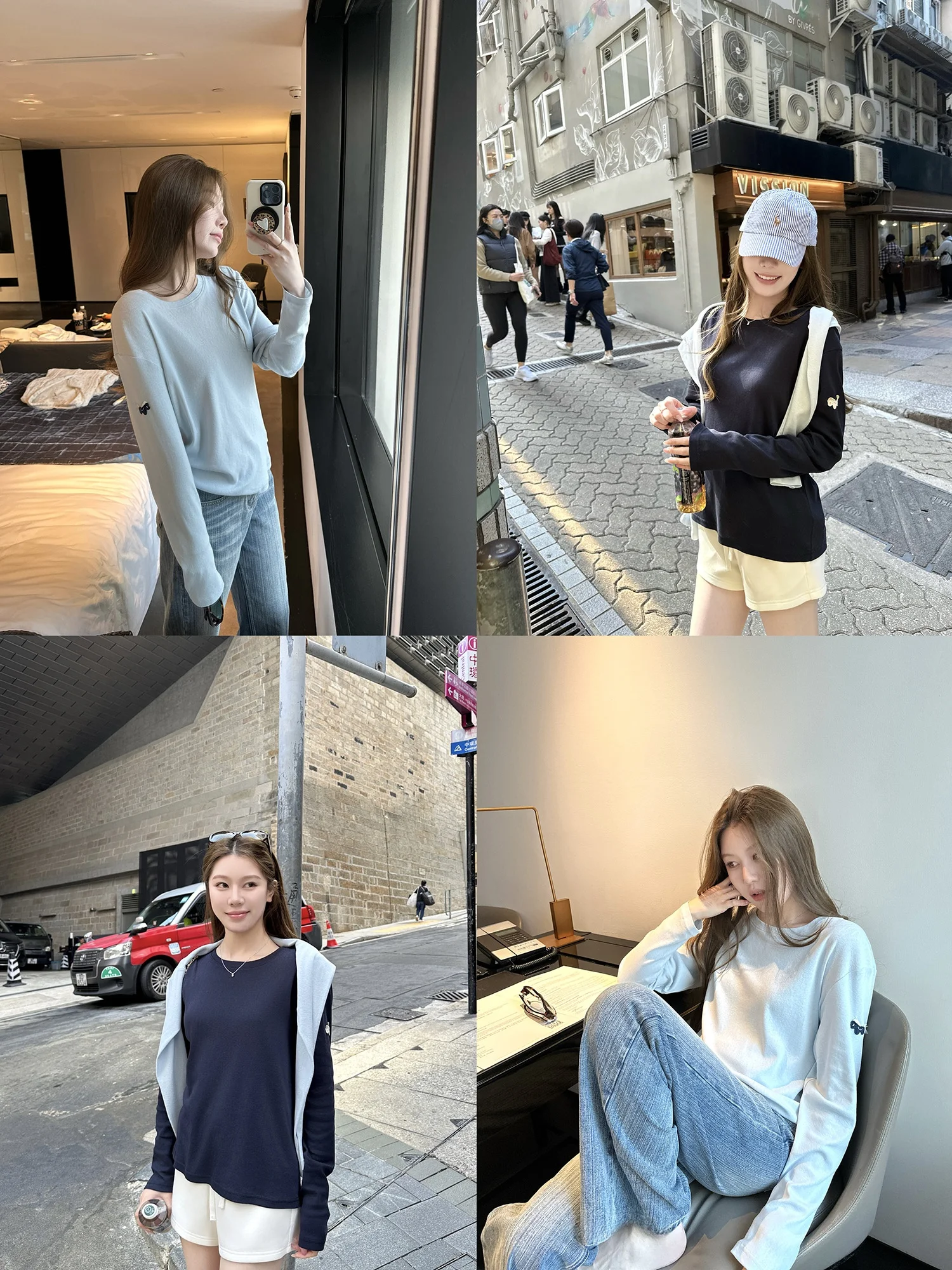 

Женская повседневная весенняя футболка Dabaoxi Little Tee свободного кроя с вышивкой, из хлопка и льна, с длинным рукавом и круглым вырезом
