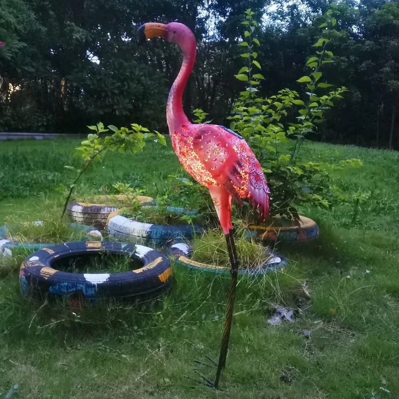 Creative Decorations Iron Crafts Flamingo Statues Garden Decoration Balcony Courtyard Park Shopping Window Landscaping Wedding