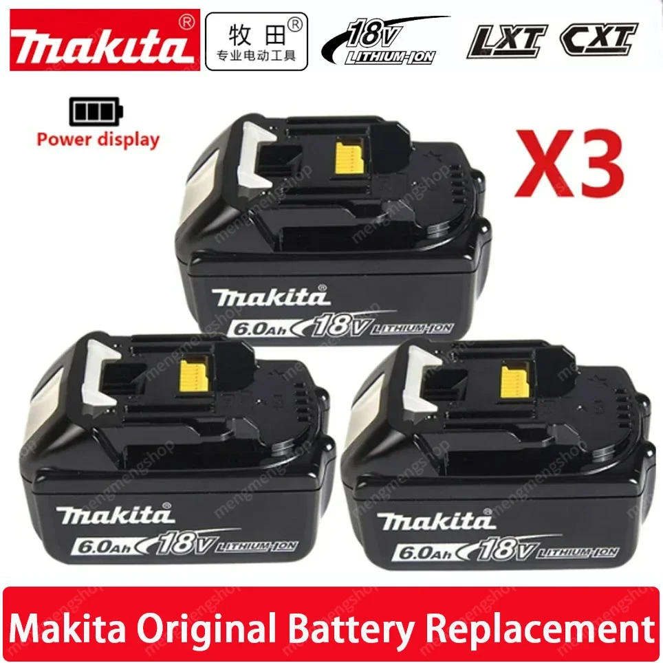 Original Makita18V 6.0Ah BL1860 BL1850B BL1850 BL1840 BL1830 screwdriver battery & charger  Replacement Power Tool Battery