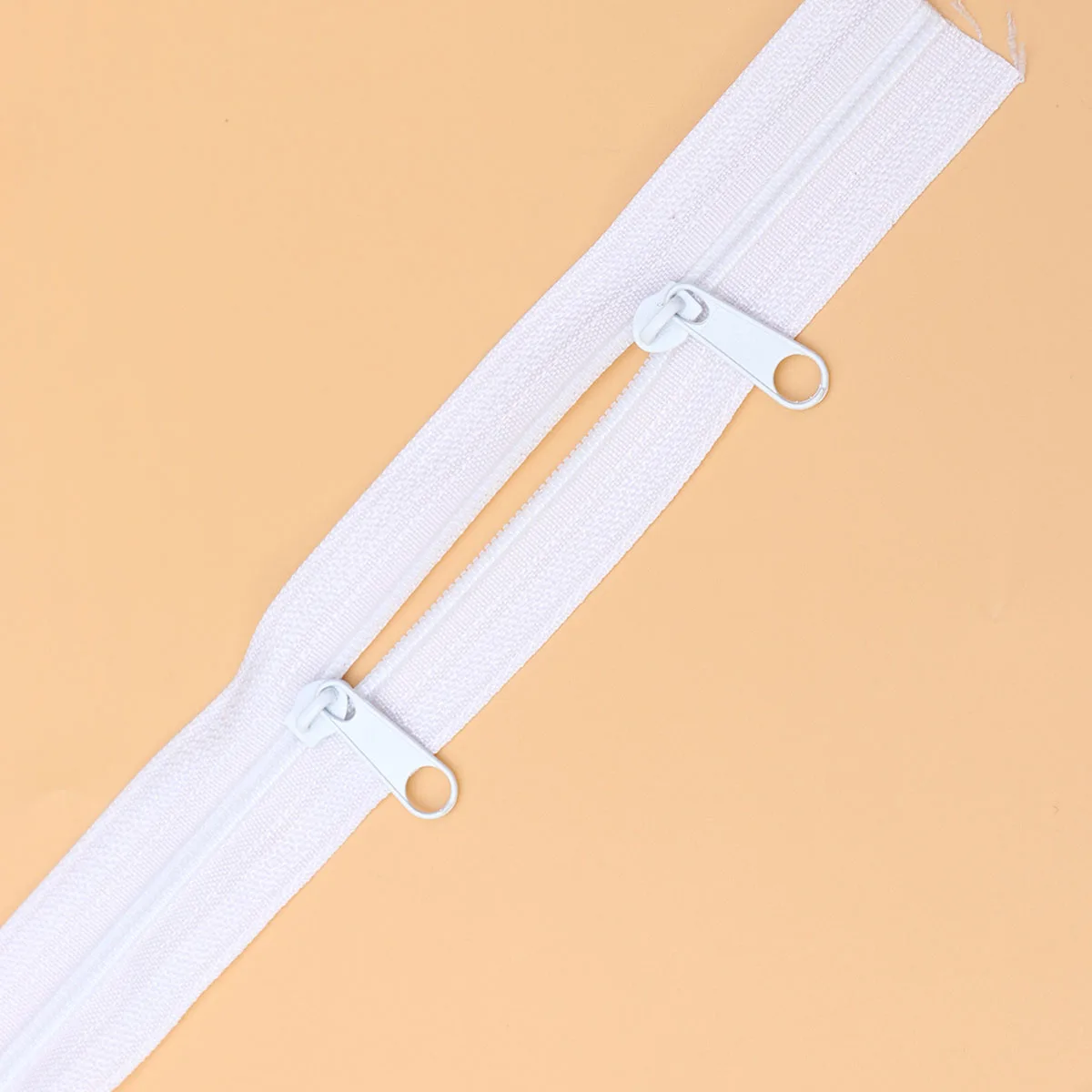 

10pcs 10 Nylon Zippers PCS Durable Smooth 2 Pulls Head Quilt Luggage Tent Sewing DIY Lightweight Sturdy Safe Creative