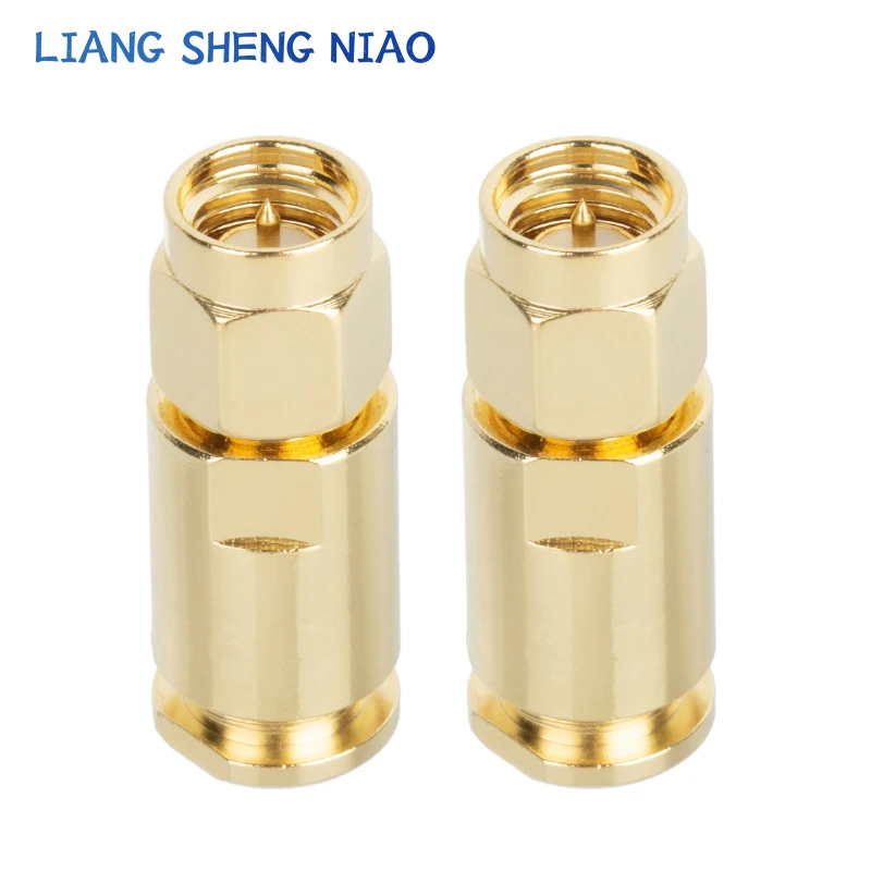 1Pcs Connector SMA Male Plug clamp RG316 RG174 RF Adapter Coaxial High Quanlity RG58 SYV50-3 LMR200 RG142 cable SMA plug SMA-J-3