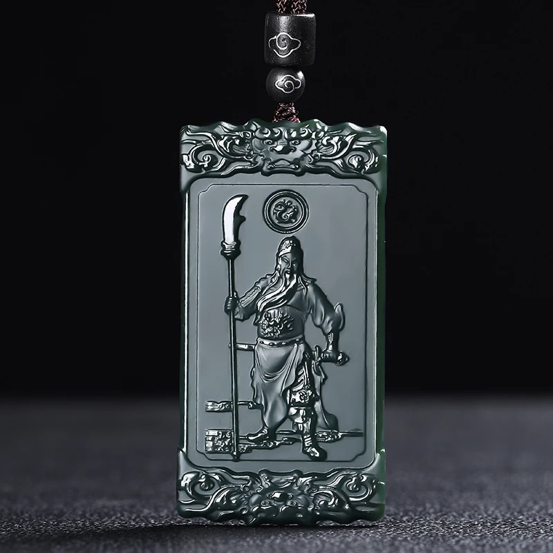 

Новый нефритовый кулон Hetian Zhongyi Qianqiu Guan Gong Jade Xinjiang Qingyu из тонкого материала Guan Gong Jade кулон для мужчин и женщин Ja