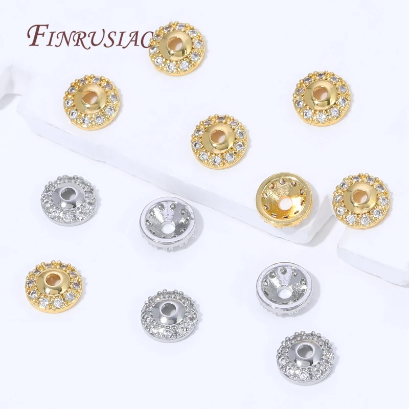 10/20 Stück 18K vergoldete Messing-Perlenkappen, Blumen-Perlenkappen für Schmuckherstellung, DIY-Halsketten- und Armband-Zubehör – Detail 28