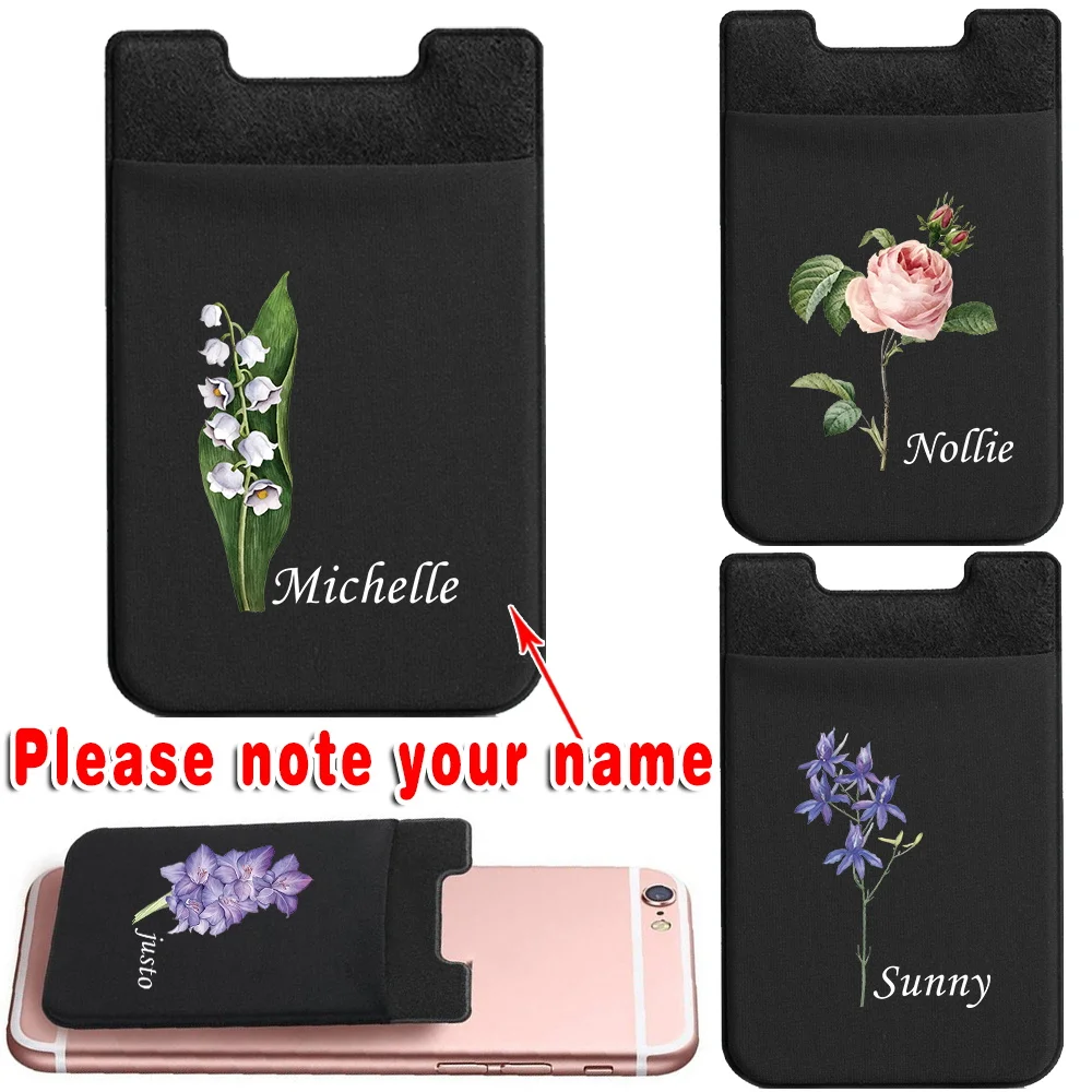 Personalized Customized Mobile Phone Bag Accessories Super Glue Seamless Mobile Phone Back Slot Business Card Holder Wallet Box