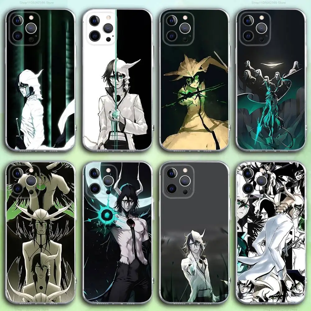 

U-Ulquiorras-S Anime Phone Case For iPhone 17,16,15,14,13,12,11 Pro,Max,Plus,X,XS,XR,SE4,E Mini Transparent Soft Cover
