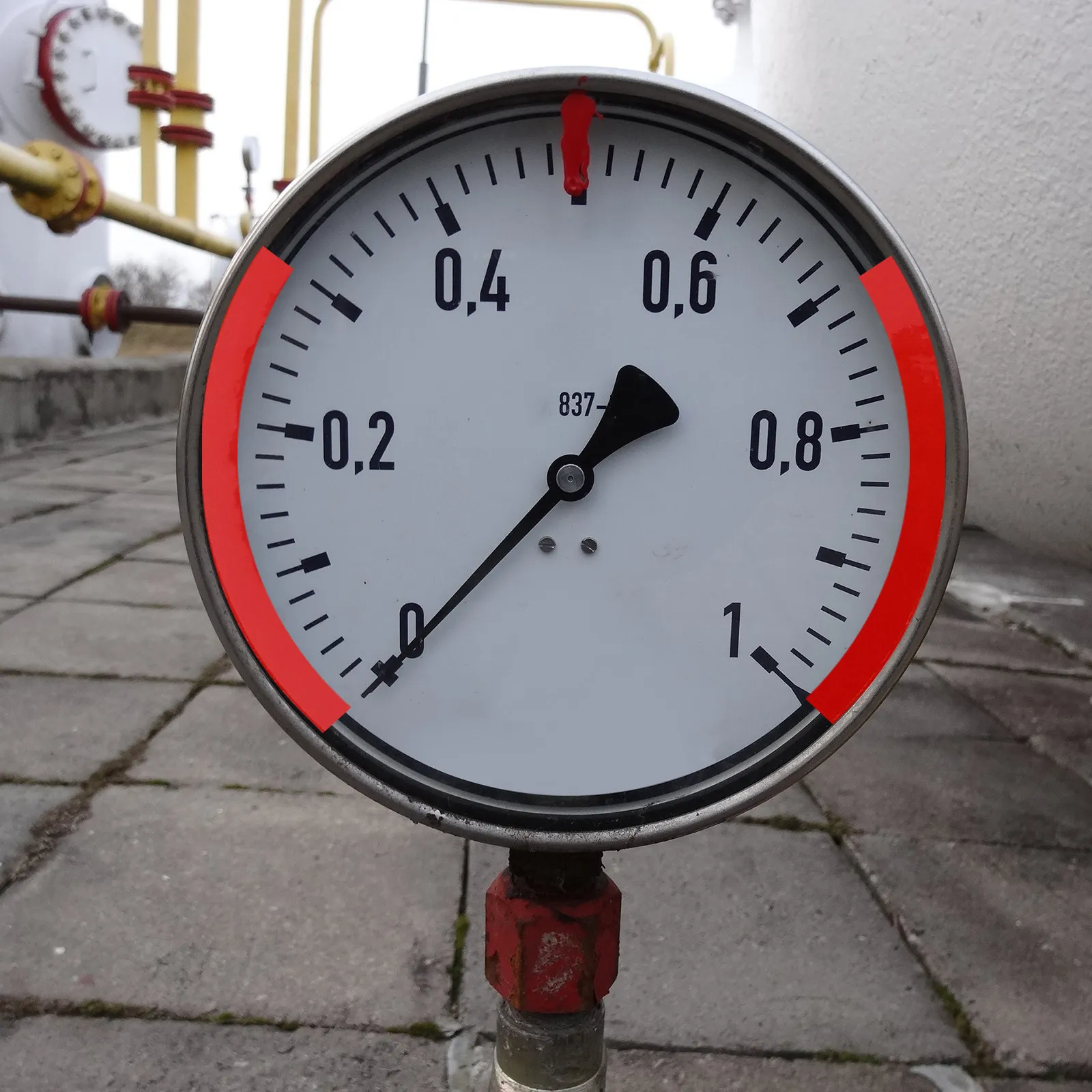 5Sheets Pressure Gauge Decal Adhesive Meter Label Uv Resistant High Visibility Arc Sticker for Factory Workshop Pressure Limits