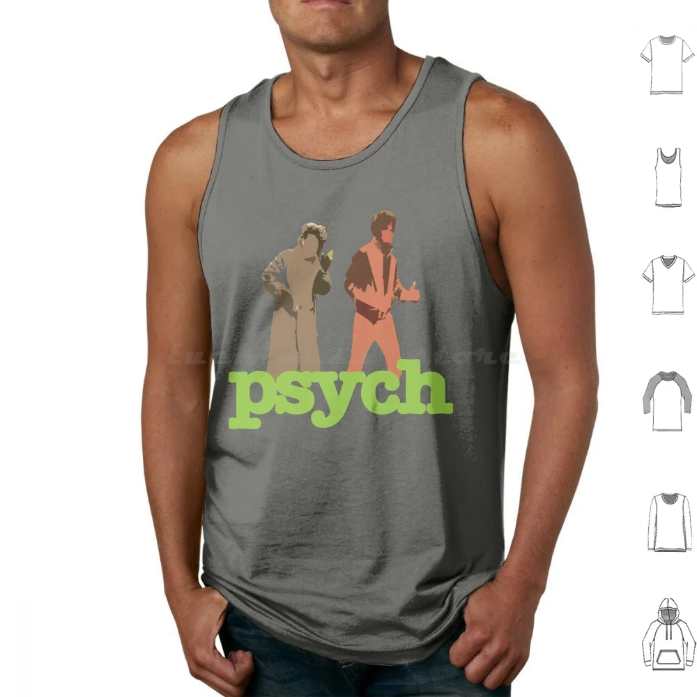 Psych American Duos Shout Performance Tank Tops Vest Sleeveless Psych Shawn Spencer Burton Guster American Duos Shout Psych