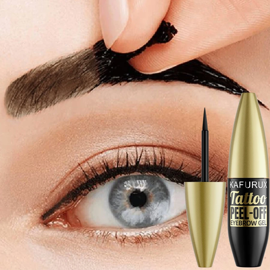 Peel-off Eyebrow GEL NATURAL Brow Black Tint แต่งหน้ากันน้ํา Lasting Eye Brow Enhancers Liquid GEL ฉีกขาดสวมใส่ Easy เครื่องสําอาง