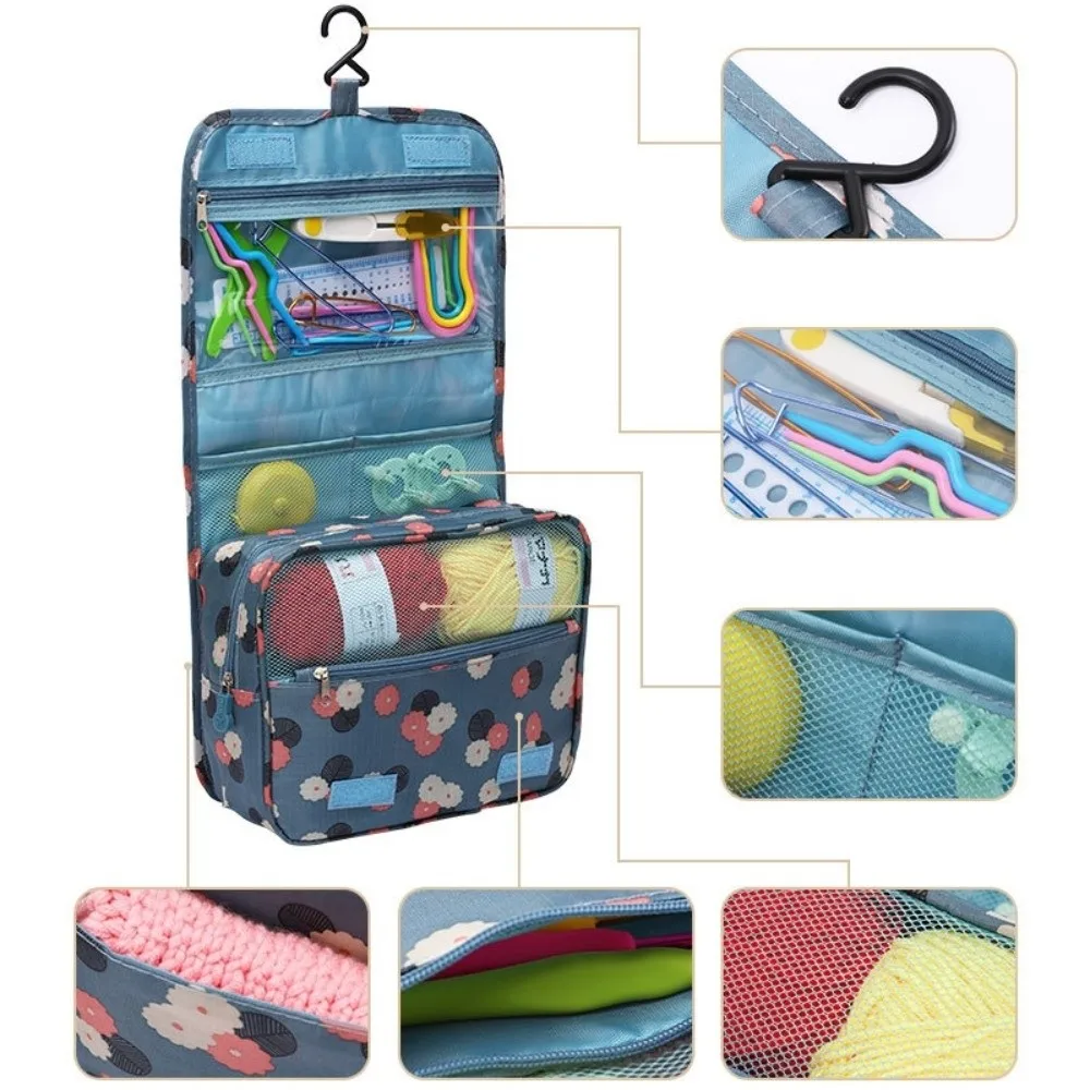 

130pcs/set Weaving Accessories Complete Set Crochet Kit with Storage Bag DIY Knitting Crochet Hook Set Multi-size 12 Rolls Yarn