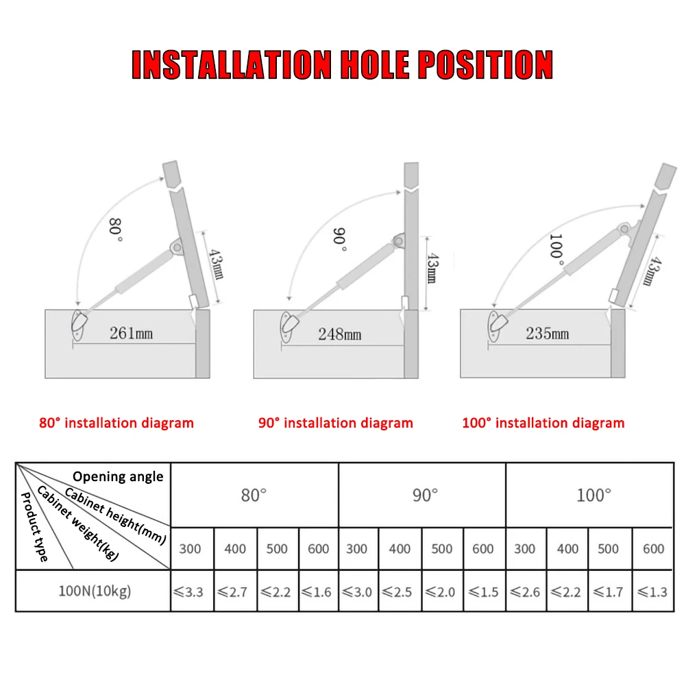 27cm Motorcycle Hydraulic Hinges Door Lift Support Universal Plunger Seat Support Rod Lifting Hydraulic Lever for Motorbike