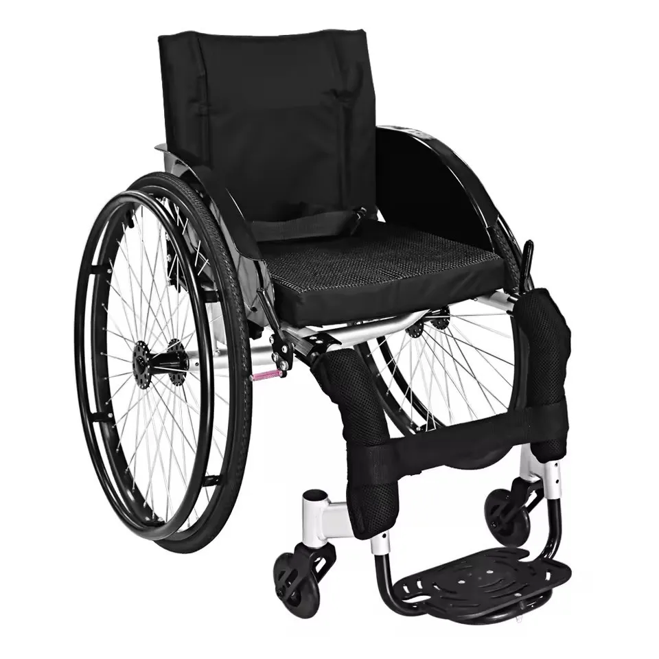 New Foldable Aluminum Ultra Lightweight Sports Wheelchair Portable Outdoor Daily Mobility Leisure Replacement Accessories