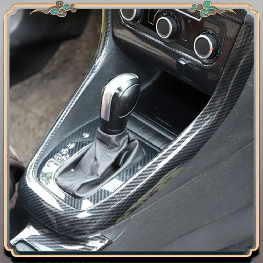 Reliable-Carbon Fiber Central Console Gear Shift U-Type Cover Trim Frame For Golf 6 MK6 2008-2012 Accessories