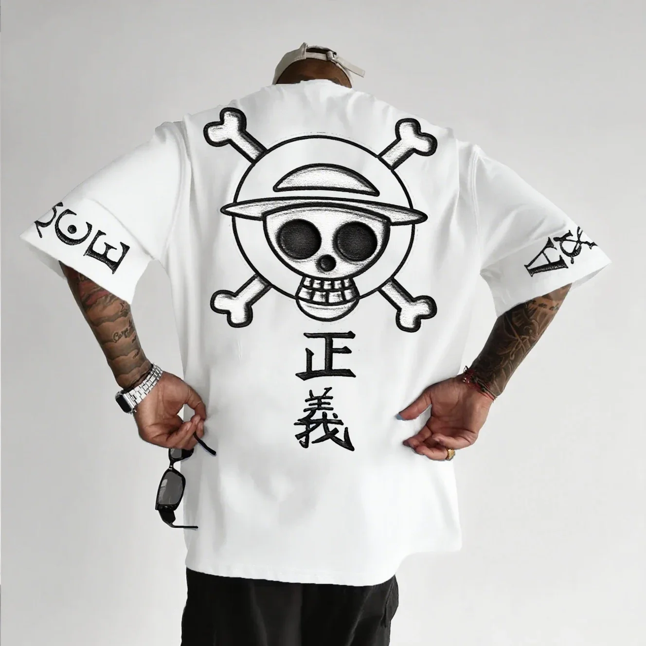 2026 One Piece Anime Luffy Straw Hat Skull Print Men's T-shirt New Summer Streetwear Graphic Short Sleeve Tee Top Y2k Clothes