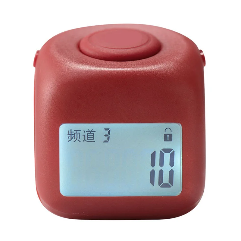 

B63B-Hand Tally Counter 9 Channels Portable Finger Ring With Lock Function Clicker Prayer Counter