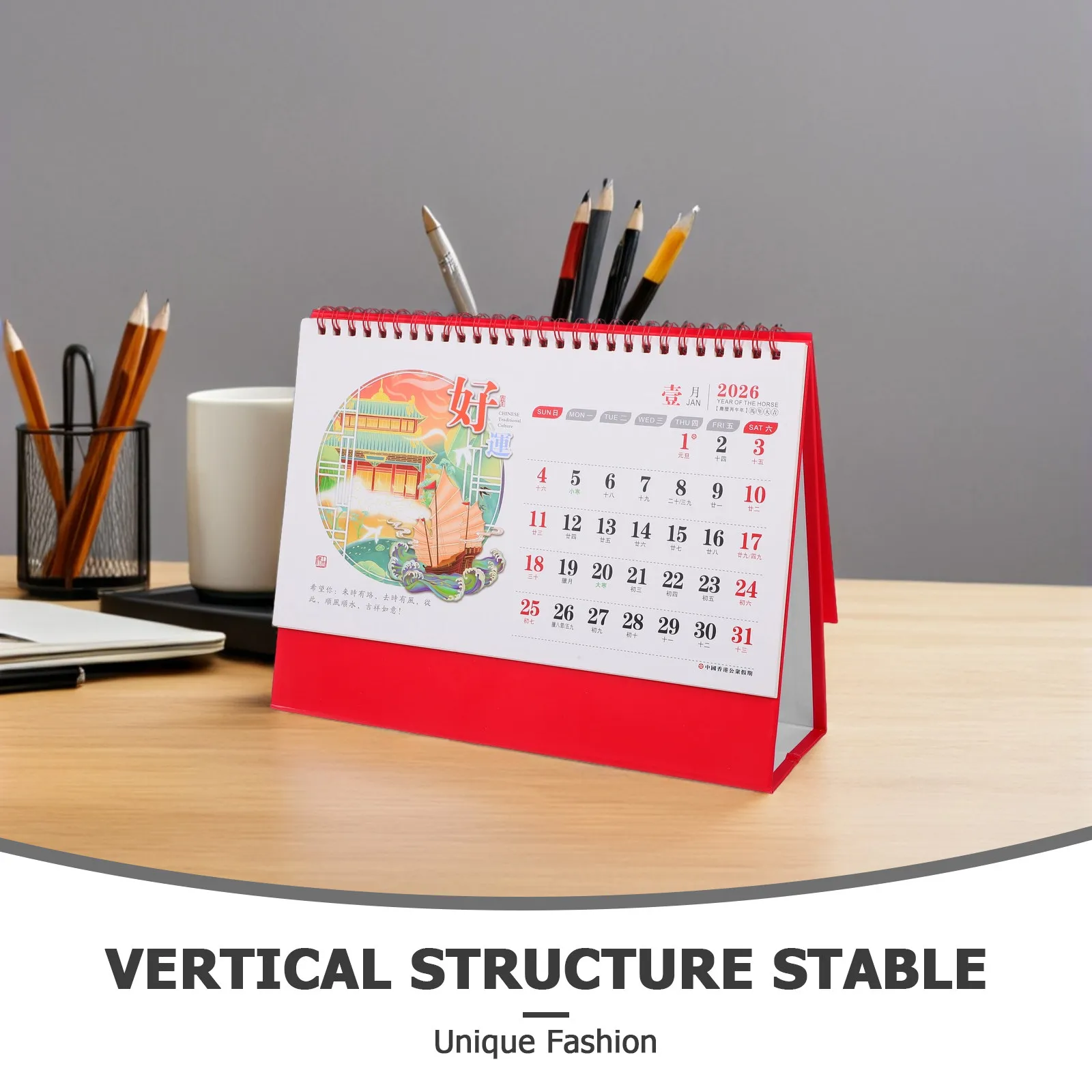 Desk Calendar Flip Desktop Standing Monthly Layout Portable Office Home Paper Year Flip Desk Calendar Table Calendars