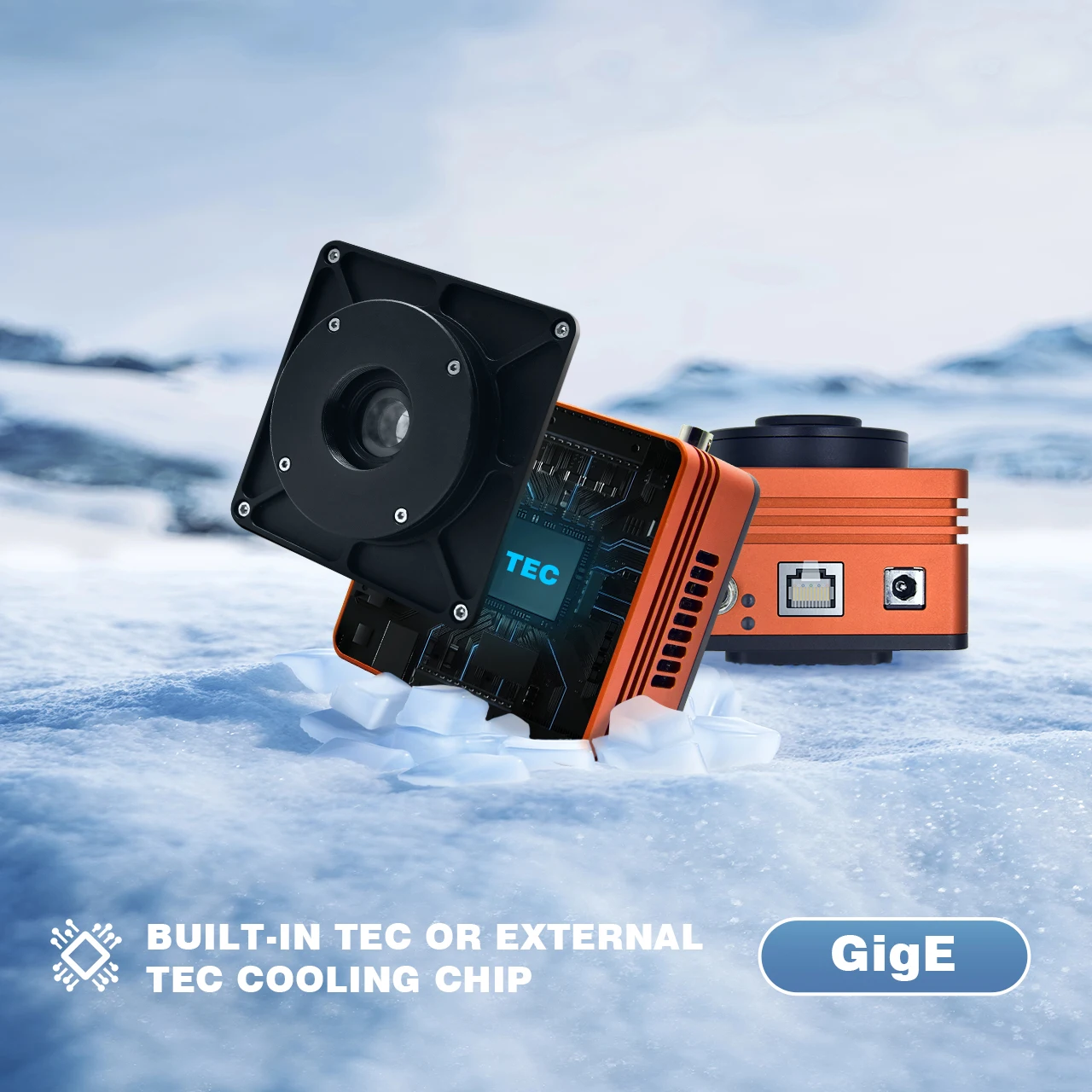 TE Cooling IMX990 USB3.0 GigE 1280x1024 200fps Area Scan Infrared SWIR Camera in 400-1800nm