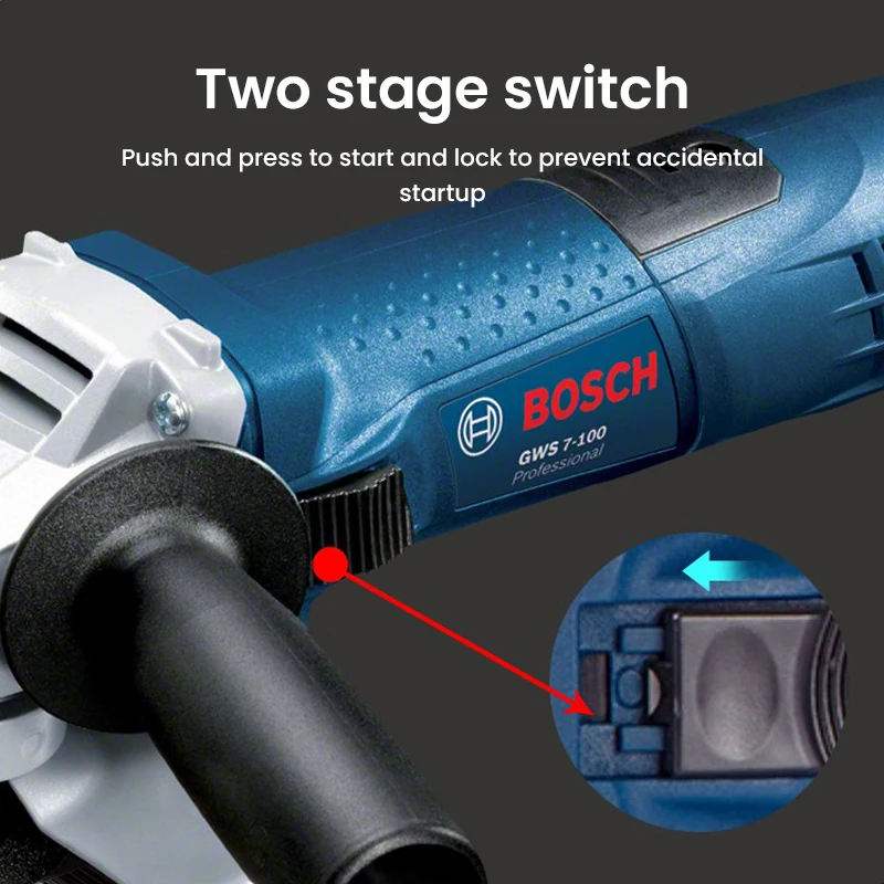 Bosch Angle Grinder Corded Grinding Machine 220V High Power Motor Electric Grinding Cutting Polishing Power Tool GWS700