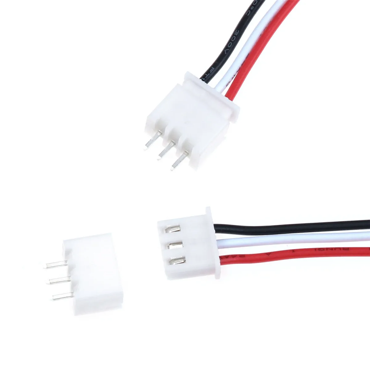 10set Mini  JST XH 2.54mm 3-Pin Connector Plug Electronic Line Single Connect Terminal Plug With 24AWG 150mm Length Wire Cable