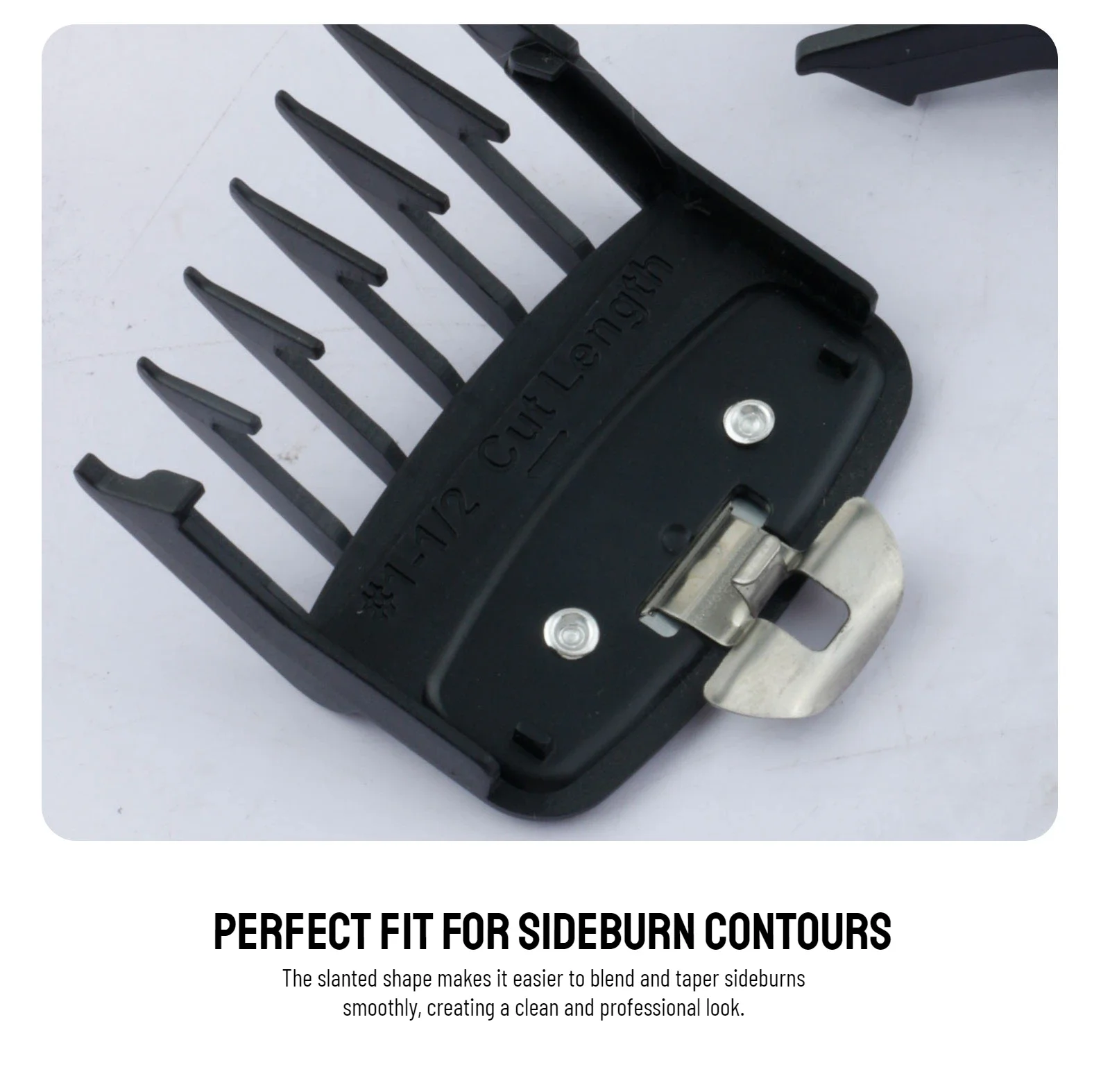 2 Stücke Professionelle Koteletten Friseur Haarschnitt Führungskamm Haarschneidemaschine Grenzkämme Trimmer Wachen Befestigung Styling Werkzeuge 3mm/4,5mm – Detail 16