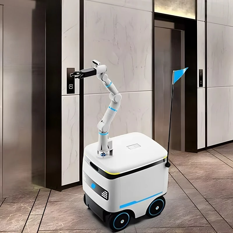 Robô de entrega de alimentos rápido e eficiente Robô de entrega de alimentos com preservação de calor