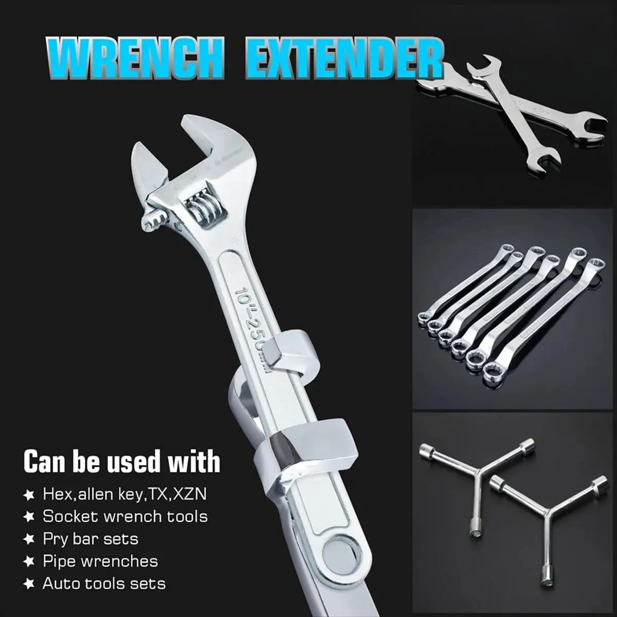 Wrench Extension Tool Bar, Torque Adapter Wrench Extension, Wrench Extension Bar Metal
