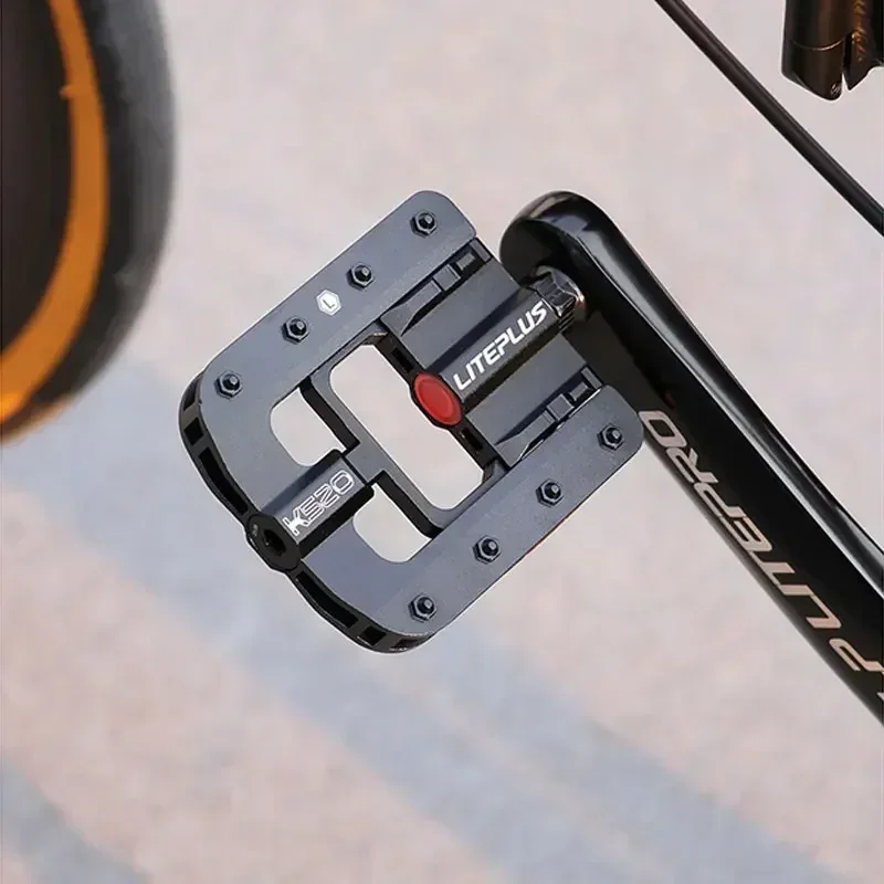 LITEPLUS جميع دواسات الدراجة القابلة للطي المصنوعة من سبائك الألومنيوم: مضادة للانزلاق وسريعة الطي لـ BMX ودراجات قابلة للطي #4
