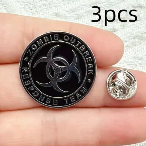 3 st Classics Biohazard Service Evil Resident Emaljbrosch Nål Kavajslag Ryggsäck Metall Märken Mode Smycken Accessoarer Drop Shi 10 best sales Pin Resident Evil - №2