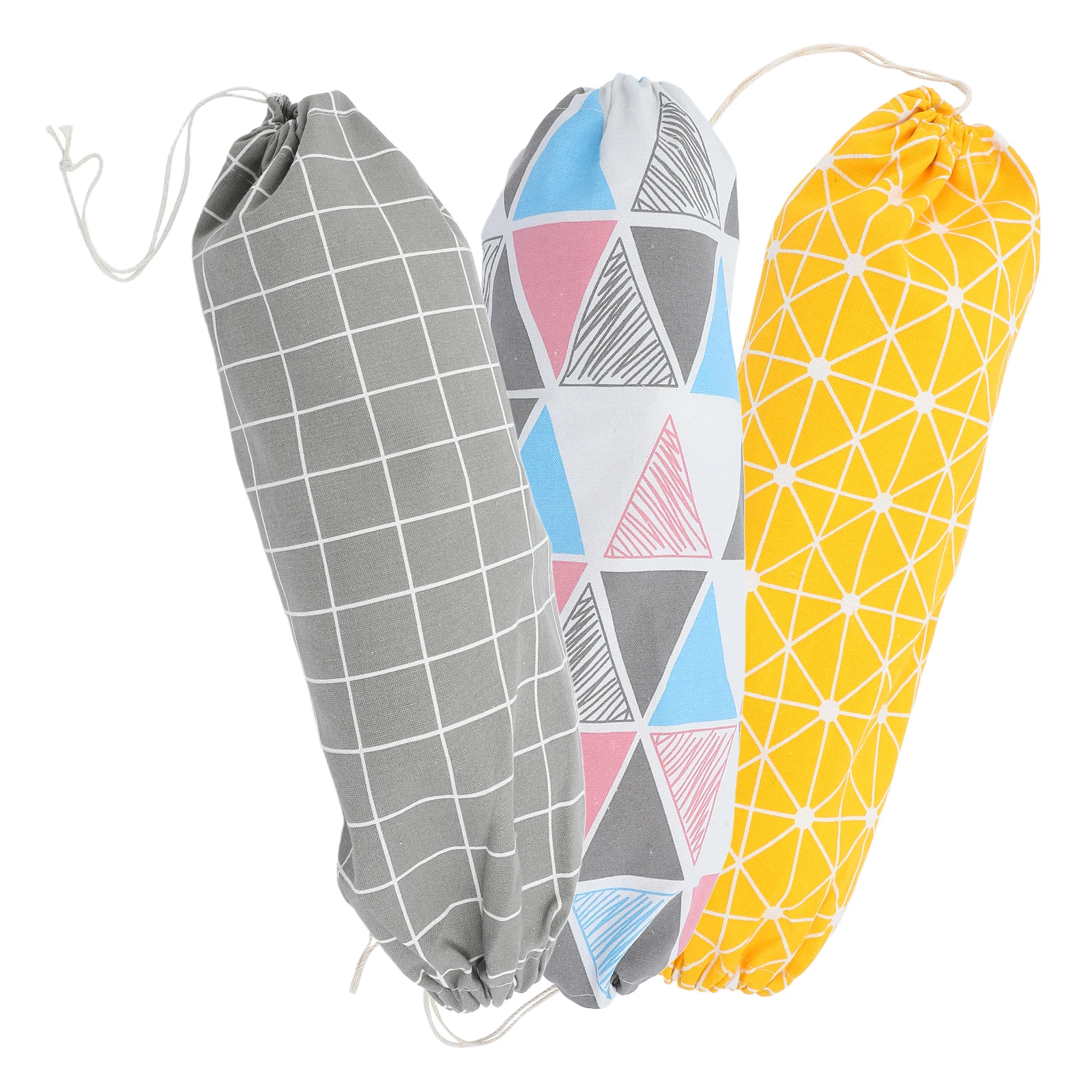 

3Pcs Hanging Trash Bag Dispenser Plastic Bag Organizer for Kitchen Space Saving Stable Reusable Design Grocery Bags Holder