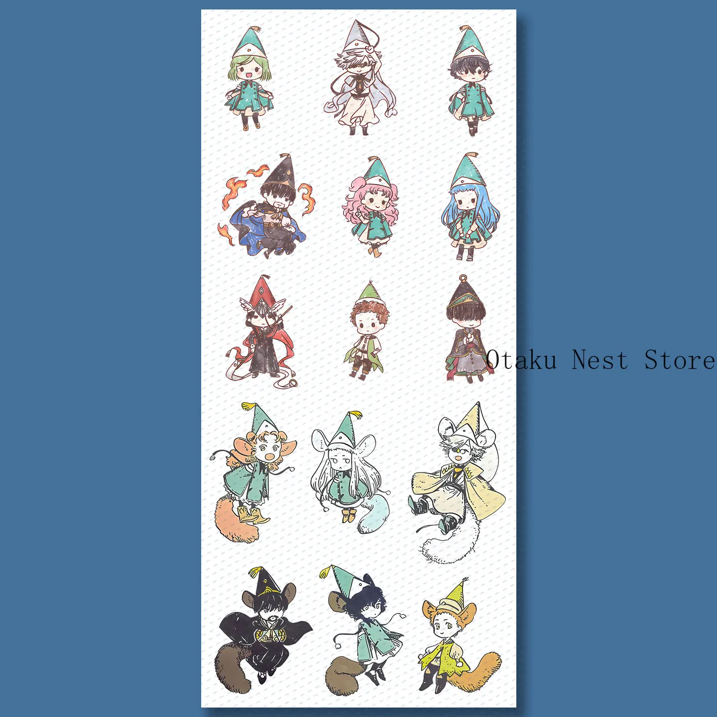 Anime Witch Hat Atelier Coco Qifrey Agott Olruggio Kawaii Q-version Sticker Ipad Laptop Diy Materials Stationery Gift Cosplay view 4