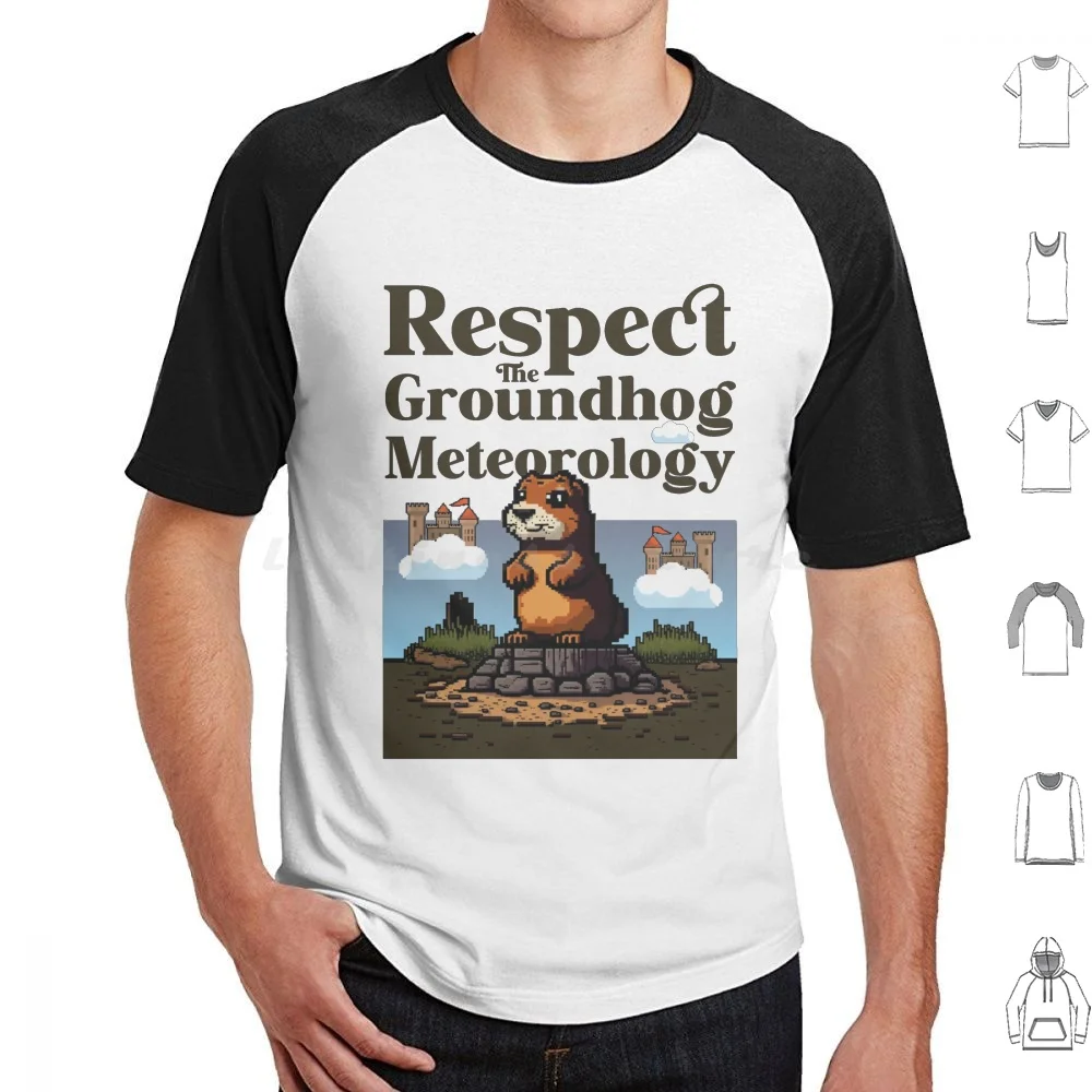 Respect The Groundhog Metelogy , Team No Shadow Pixel Art T Shirt Cotton Men Women DIY Print Introducing Our New Design