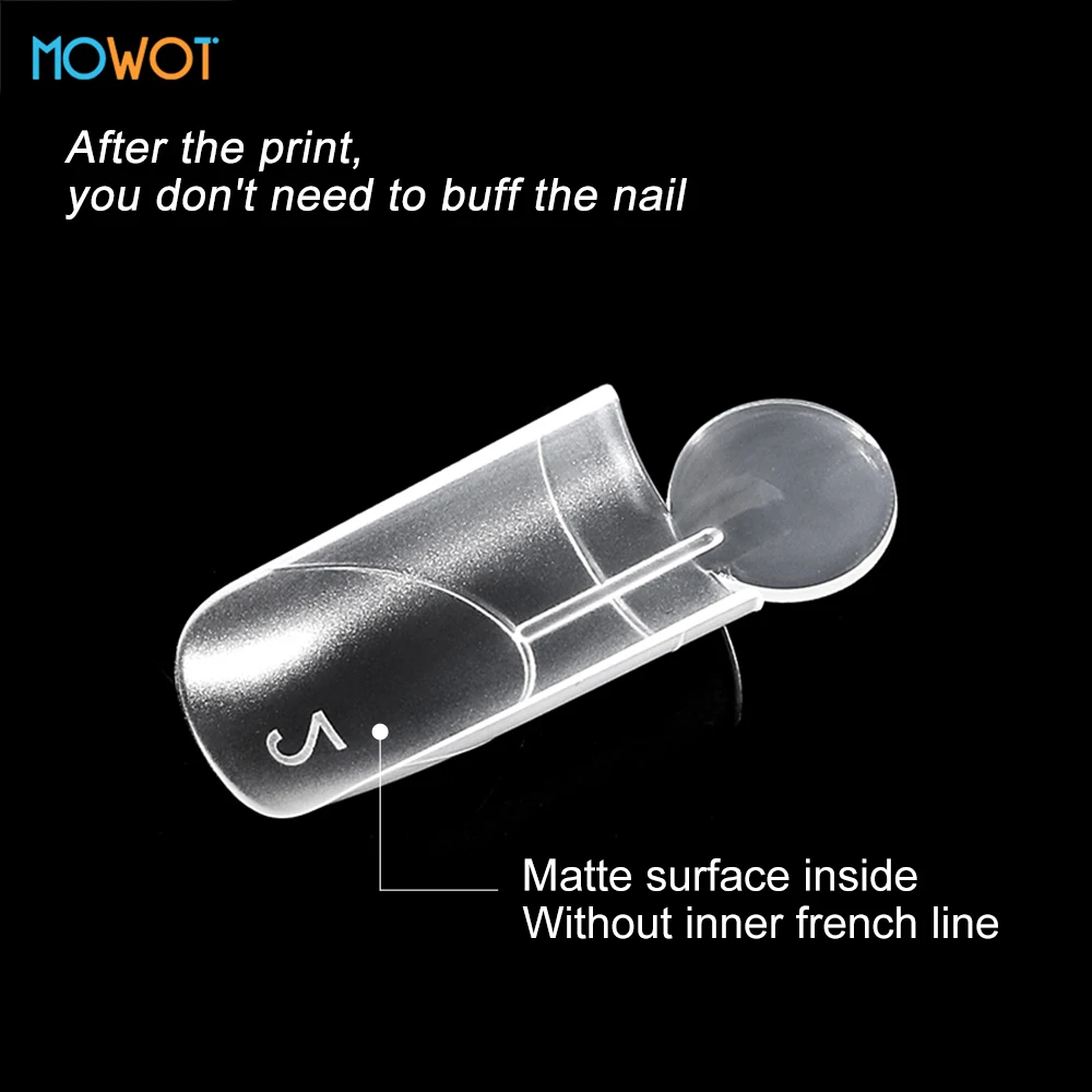 MOWOT Matte Surface Nail Dual Forms 140Pcs Nail Mold for Quick Nails Extension 14 Sizes Plastic Form Salon Nail Art Tools