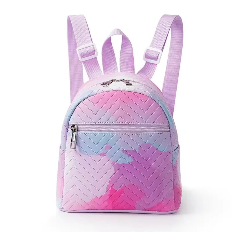 Gradient Color Backpack Candy Color College Backpack Simple Campus Zipper Backpack Outdoor Large Capacity Backpack