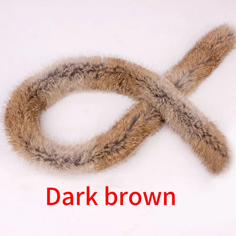 1M Jacket Tapes Real Rabbit Fur Trim For Garment Edge Shoes DIY Sewing Trimming Ribbon Furry Accessories DIY Costume Crafts