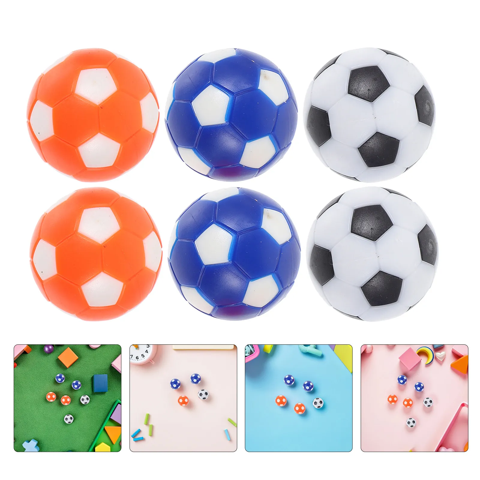 

18Pcs Tabletop Football Balls for 28Mm Multicolor Mini Foosball Soccer Ball Replacements for Family Travel Party