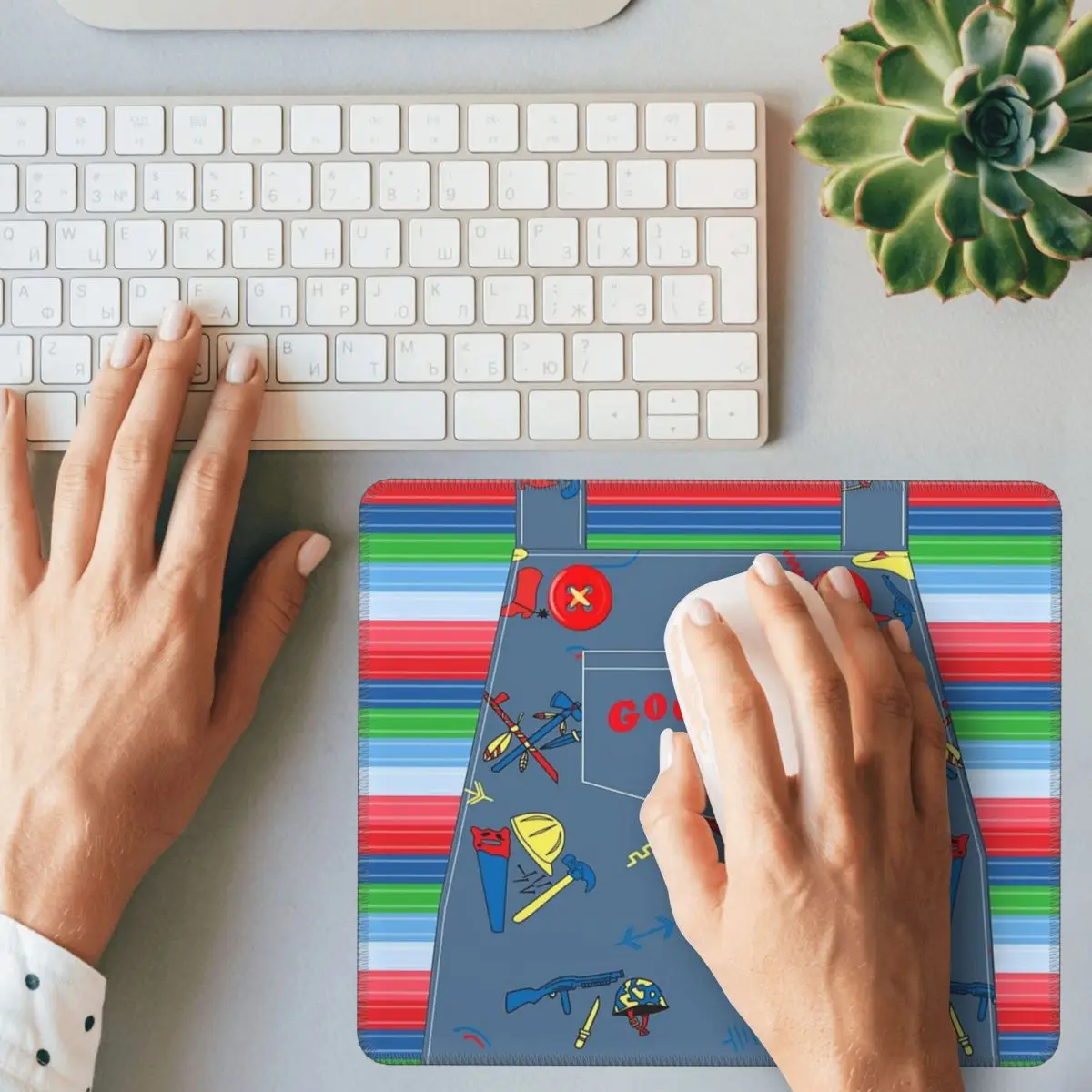 Bons caras criança jogar chucky-assassino boneca macacão mouse pad teclado de computador mouse tapete gamer pc mesa tapete de escritório