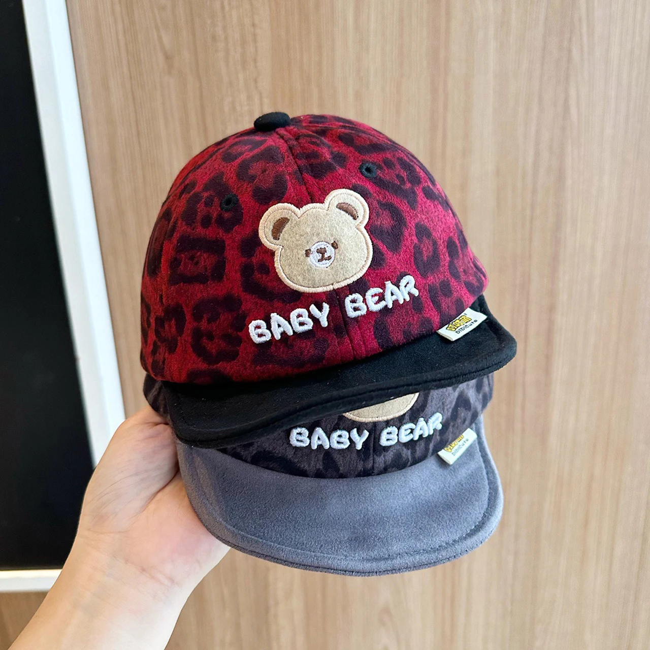 طباعة ليوبارد قبعة بيسبول للأطفال في الهواء الطلق ظلة أقنعة 6-36 شهر صبي فتاة لينة حافة قبعات البيسبول طفل الدب منقار البط قبعة #1