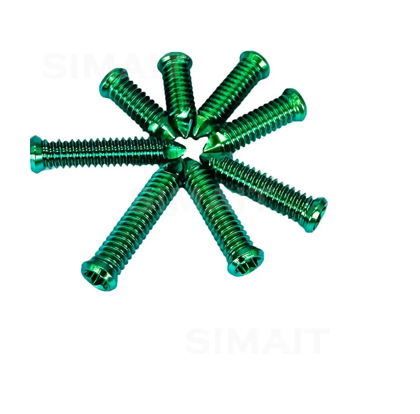 2.4mm Titanium Locking Screws Hex Socket | Self-tapping Bone Screws for Pet Fixation 10Pcs