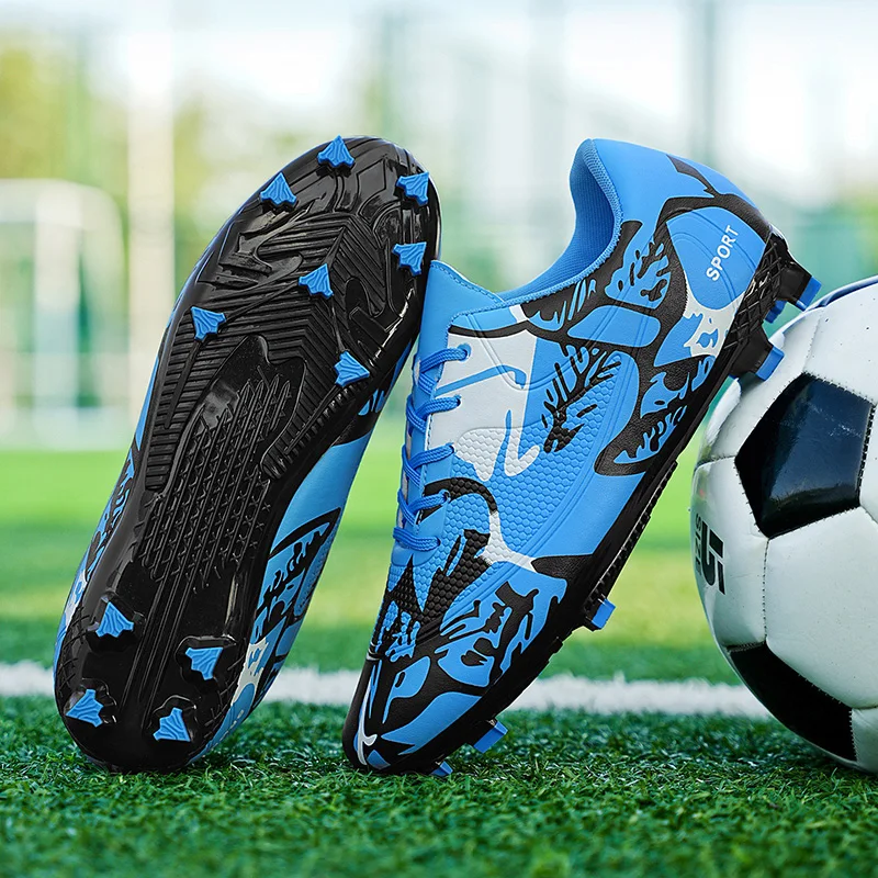 

Unisex Youth Soccer Cleats Lightweight High Top FG FT Football Shoes Enhanced Traction Comfortable Match Training for Boys Girls