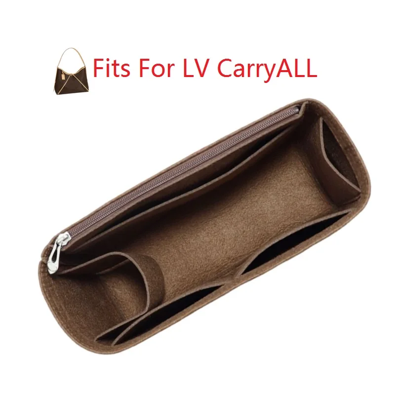 Fits For CarryAll PM MM Felt Cloth Insert Bag Organizer Makeup Handbag Organizer Travel Inner Cosmetic Mommy Bags