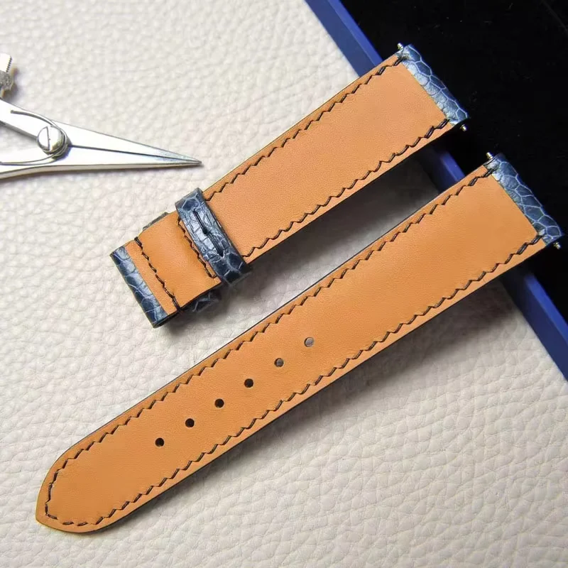 FUYIJIA Male 1:1 Customization Ostrich Leg Skin Watchbands Master Handmade Ostrich Skin Strap Luxury Wristband Watch Accessorie