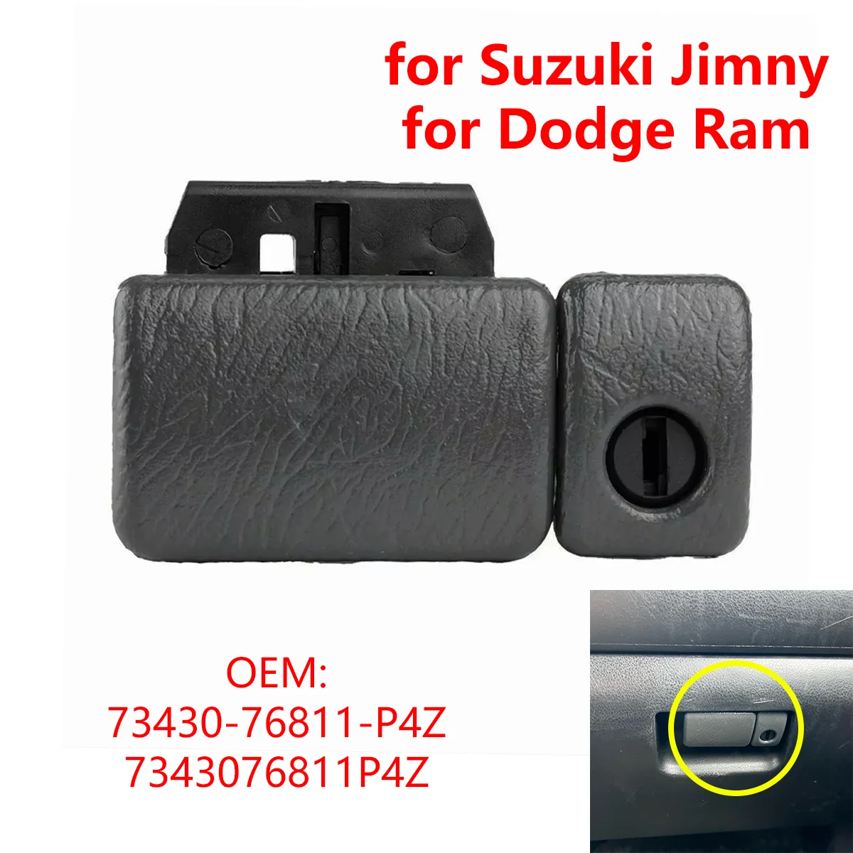 73430-76811-P4Z Car Glove Box Lock Latch Release Handle for Suzuki Jimny Grand Vitara for Dodge Ram