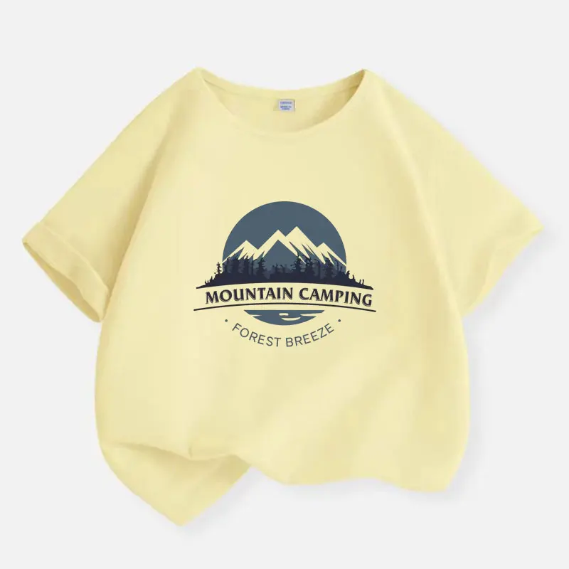 Berg Camping T-shirt voor Jongens Katoenen Kinder T-shirt Casual Kinderen Casual Kleding Tiener Baby Boy Zomer Tops 6 8 10 12 jaar