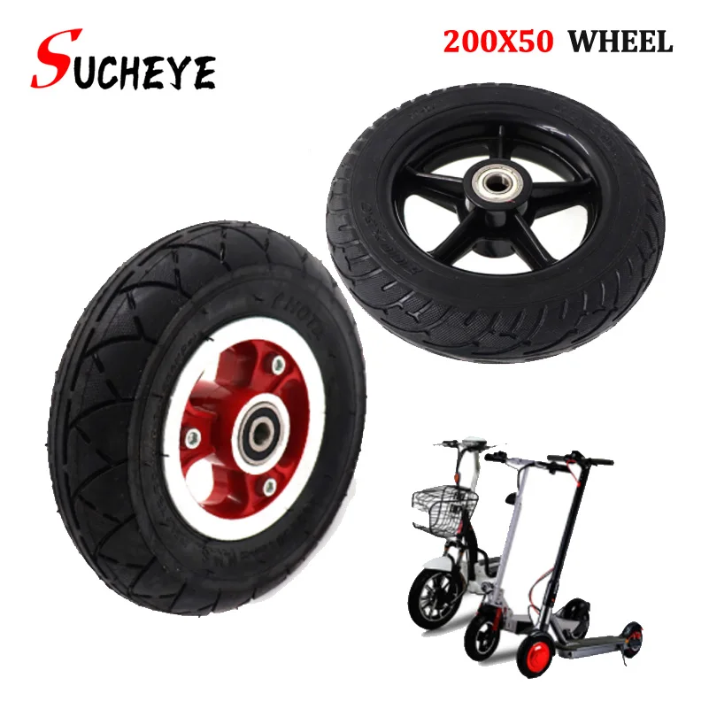 Upgrade Wheels 200x50 Solid Tire  8 Inch Non-pneumatic Tyre  Hub for Kugoo S1 S2 S3 C3 MINI Electric BIKE Air